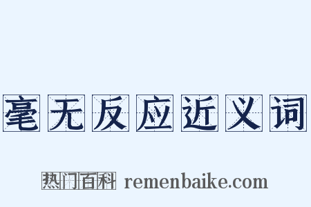 毫无反应近义词是什么意思的图片